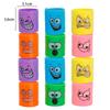 12PCS Children's Colorful Spring Ring Toys Mini Smiling Face Elastic Rainbow Ring Magic Toys Children's Birthday Party Gifts