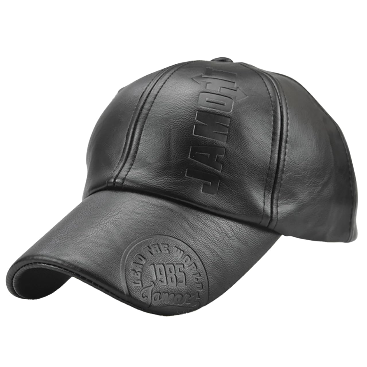 

Кепка мужская White Fang из бейсбольной кожи и ПУ, повседневный дизайн с английскими буквами и тиснением CZ566, кожа, логотип, дизайн, (черный) чёрный