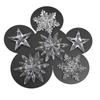 3pcs Christmas Acrylic Snowflake Ornaments Transparent Xmas Tree Hanging Pendant Christmas Decorations for Home New Year 2025