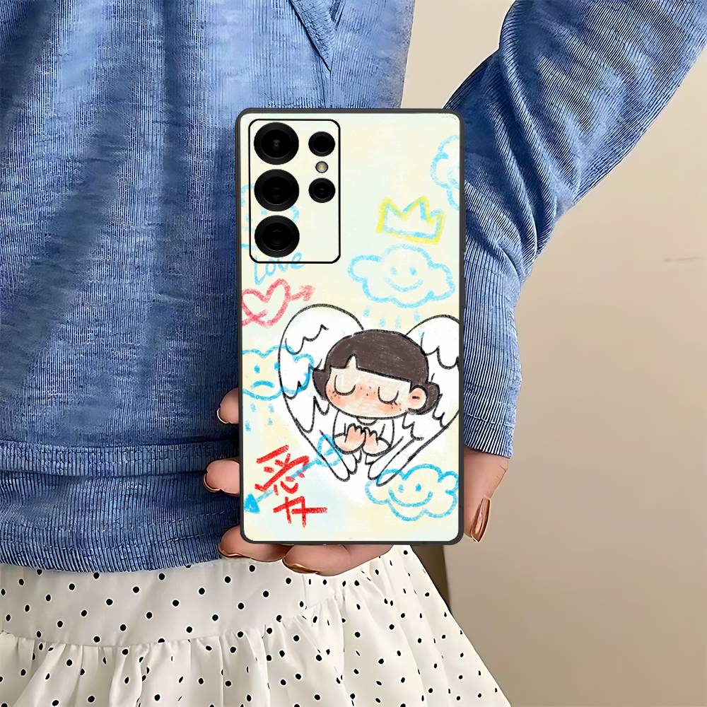 INS A Mao Phone Case For Samsung S 24 Fe 25 Ultra Plus 20 Lite 21 30 22 23 24 22 Ultra 5G Fundas