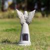 Statui Înger Grădină Rășini Decorațiuni Exterioare, Figurine Îngeri Solare Luminoase pentru Decorațiuni Grădină Curte Artă Cadou Comemorativ