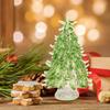 Mini Christmas Tree Figurine Crystal Decoration Tabletop Xmas Tree for Festive Home Decor Holiday Table Decoration and Party Supplies for Weddings