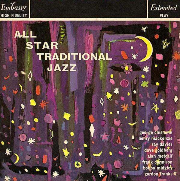 

7inch Record MIDNIGHT JAZZMEN AllStar Traditional Jazz WEP1033 Embassy 1959 UK Jazz Used