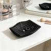 Drainage Soap Tray 3D Printed Dish, Minimalist Wave Design Bathroom Holder, Decorative Accessory Organizer Shower for Bathroom, Kitchen Sink,