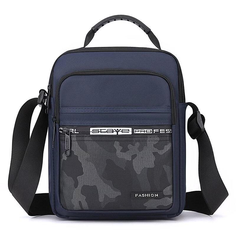 Men's Oxford Cloth Multi-layer Crossbody Shoulder Bag
