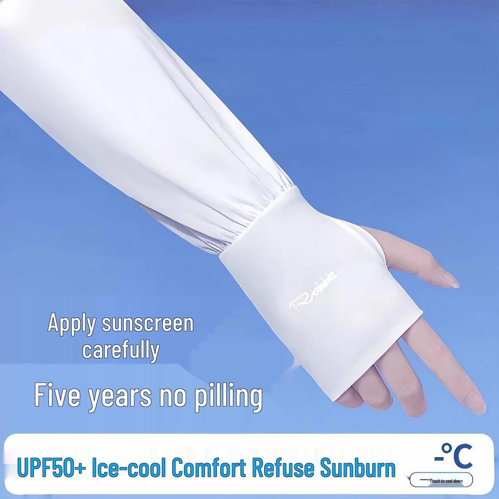 Unisex UV-Schutz Eisseide Armstulpen: Lockere Passform, Übergröße - Ideal zum Radfahren und Autofahren.