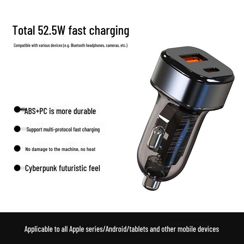 

Dual Apple-Compatible Super Fast Car Charger Adapter