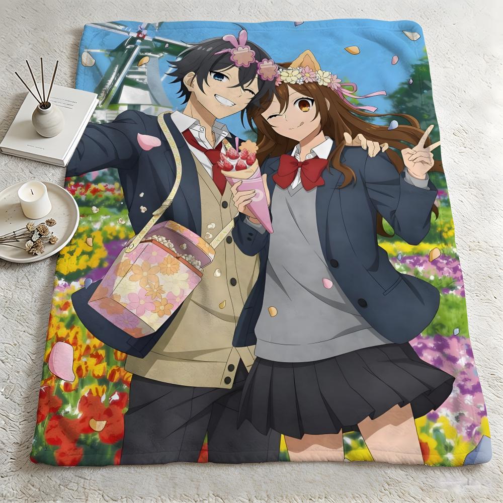 Anime H-Horimiya-a Throw Warm Soft Flannel Blanket, Multi-use for Sofa Bed Camping Travel Nap
