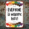 Vintage Style Iron Wall Art Colorful Heart Metal Sign for Home Decor Bathroom Party Room