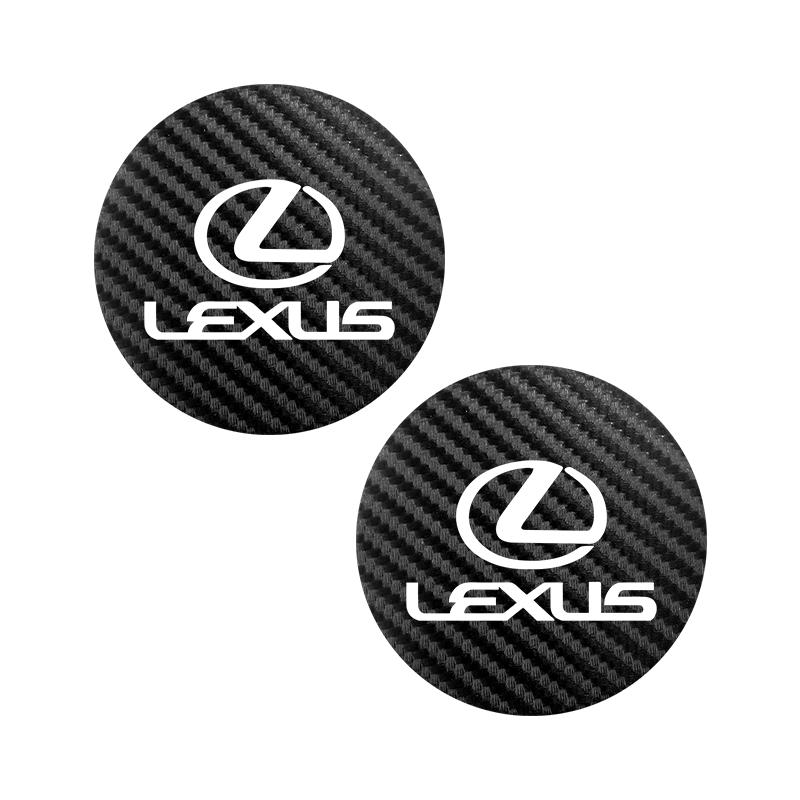 

2Pcs Leather Coaster Anti-noise Water Cup Pad Cushion For Lexus RX330 Fsport IS200 IS250 RX350 GX NX300h Ct200h ES300h IS300h