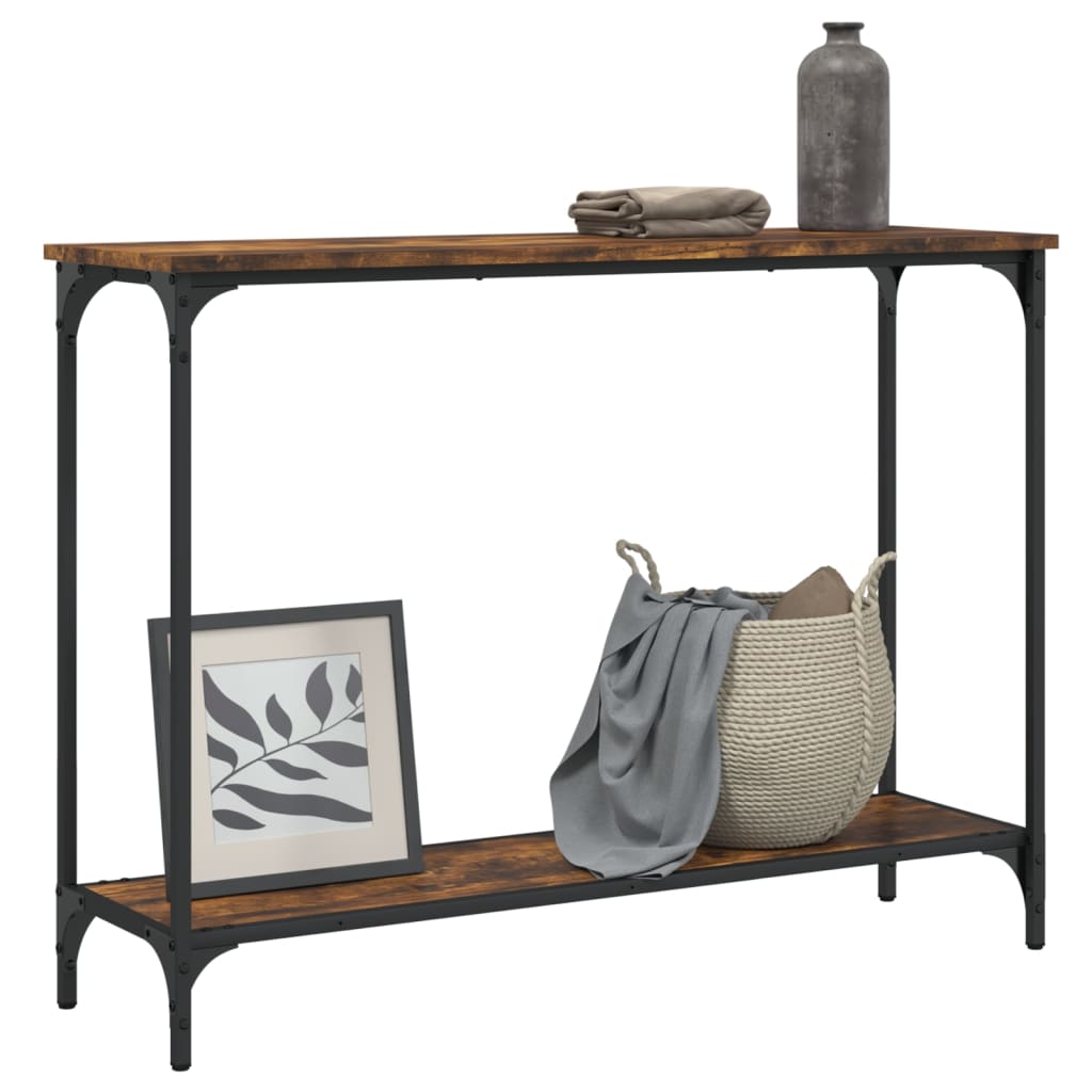 Console Table Smoked Oak 101 x 30.5 x 75 cm Particleboard