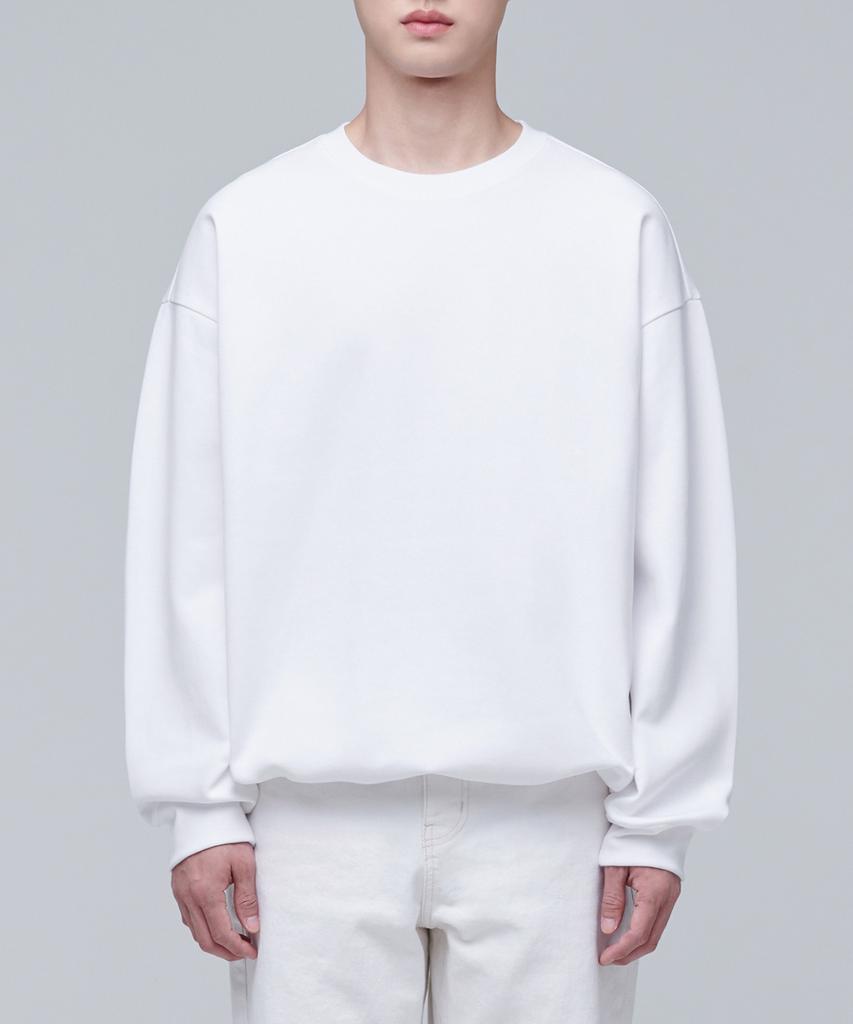 Musinsa Standard Flat Terry Oversized String Sweatshirt [White]