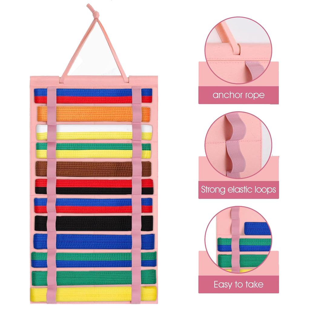 Belts Organize and Exhibit Solution Portable Belt Storage Hangings Bag Convenient Belt and Medal Display Organizer