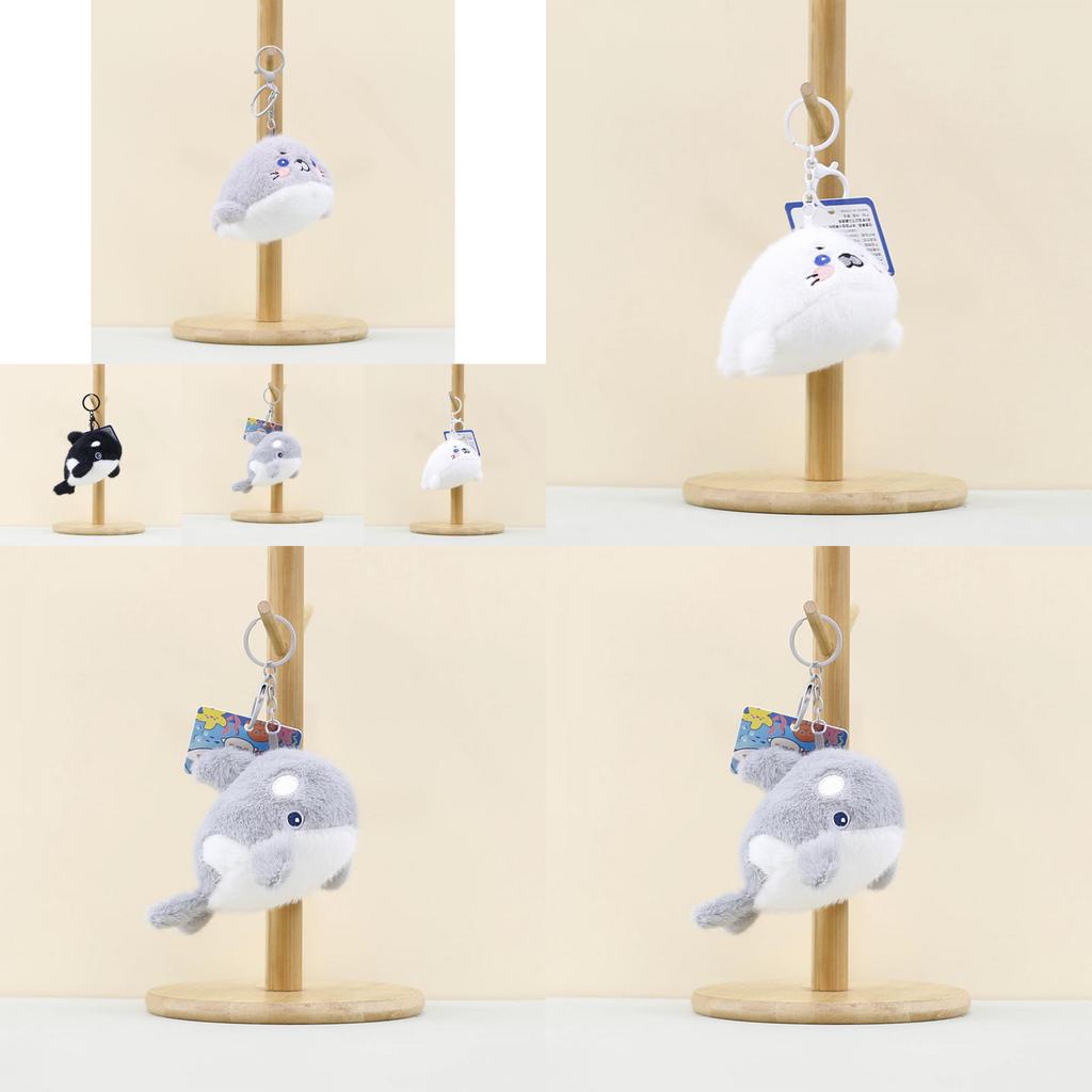 Soft And Fluffy Plush Orca Whale And Seal Keychains Perfect For Gifts
