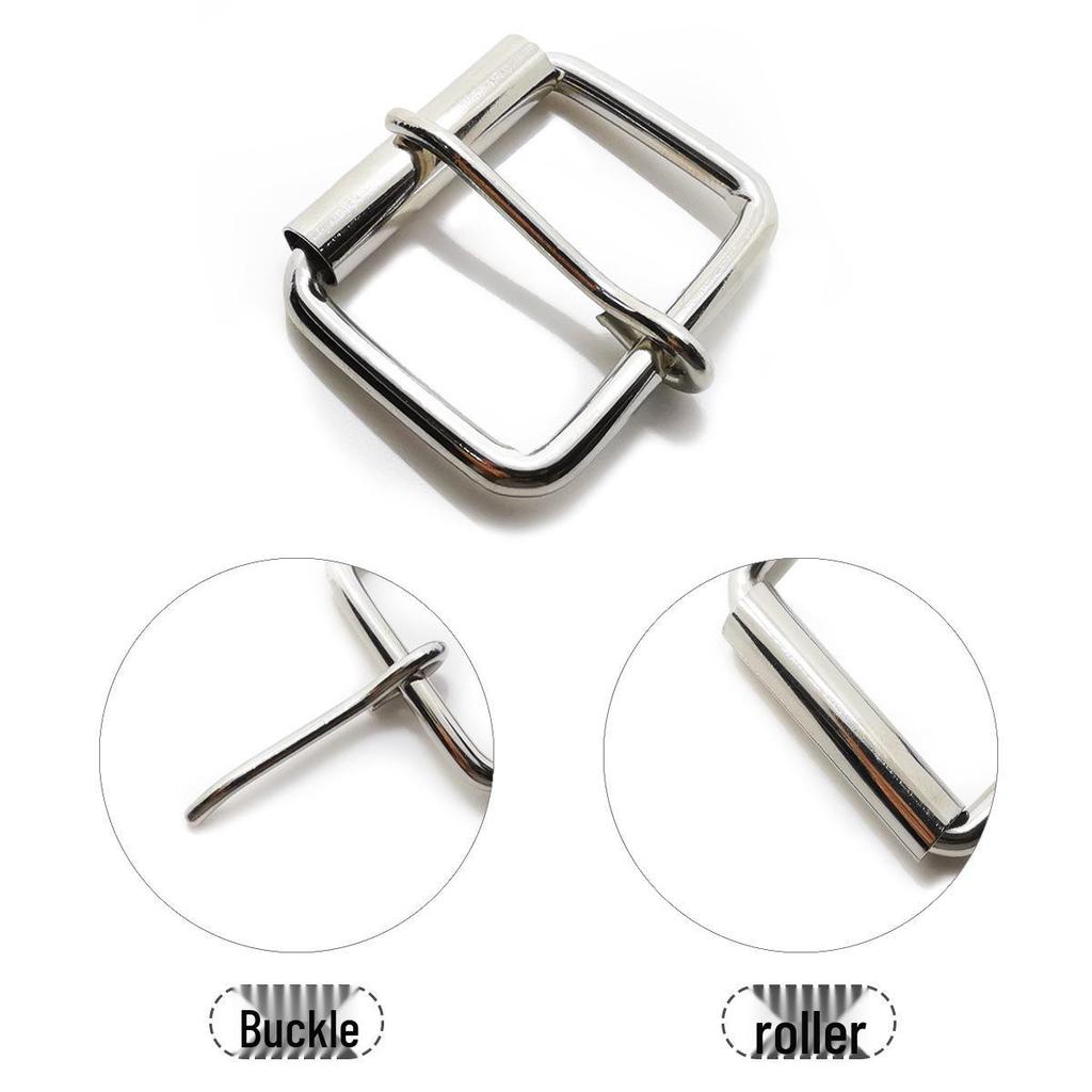Fivela de Rolo Ajustável de Ferro Prateado para Mochilas e Bolsas
