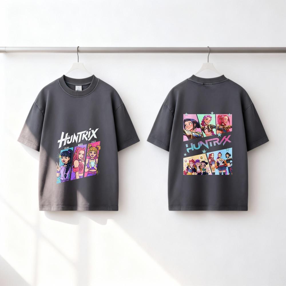 Beliebte Huntrix Hunter Kinder Kurzarm Oberteile Kinder Sommer T-Shirt Doppelseitige Sportliche T-Shirts Kostüm
