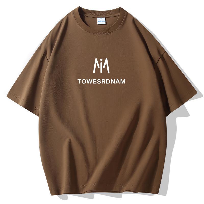 INS Men Fashion Short Sleeves Loose T-shirt 100% Cotton Casual Tee Size S-5XL