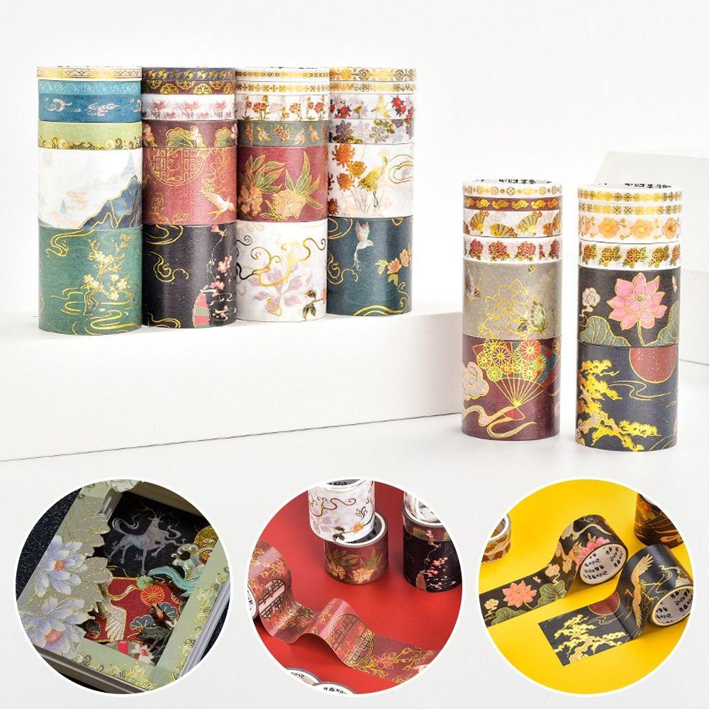 

6 рулонов DIY литература Скрапбукинг декоративная лента наклейки канцелярские бумажные ленты