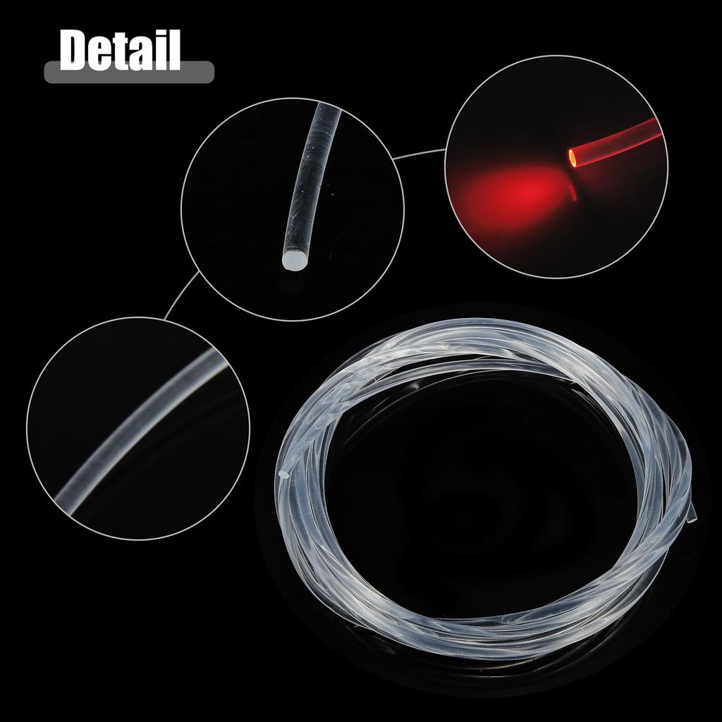 ACROPIX Fiber Optic Cable Glow Car Light Decoration Universal 5mm 5M Clear 1pcs