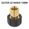 Adapter Outer 22 Inner 14/15mm To M22 Inner 14/15 High Pressure Cleaner