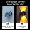 Modern IP65 Waterproof LED Wall Lights Intelligent Solar Light Decorative Outdoor Stainless Steel Base Environmentally Friendly