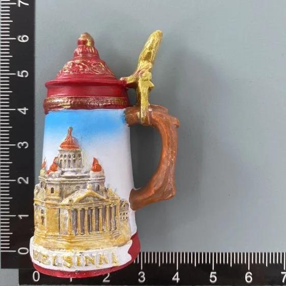 Germany Fridge Magnets Beer Mug Bavaria Munich Cochem Frankfurt Koln Salzburg Austria FINLAND Brugge Refrigerator Magnet Sticker