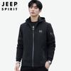 JEEP SPIRIT Herren Lockerer Kapuzen-Freizeitjacke