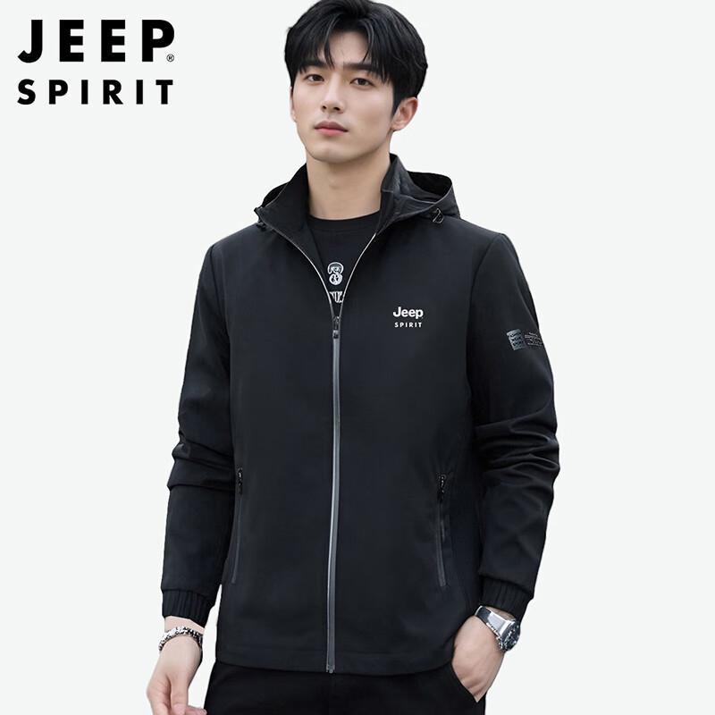 JEEP SPIRIT Herren Lockerer Kapuzen-Freizeitjacke