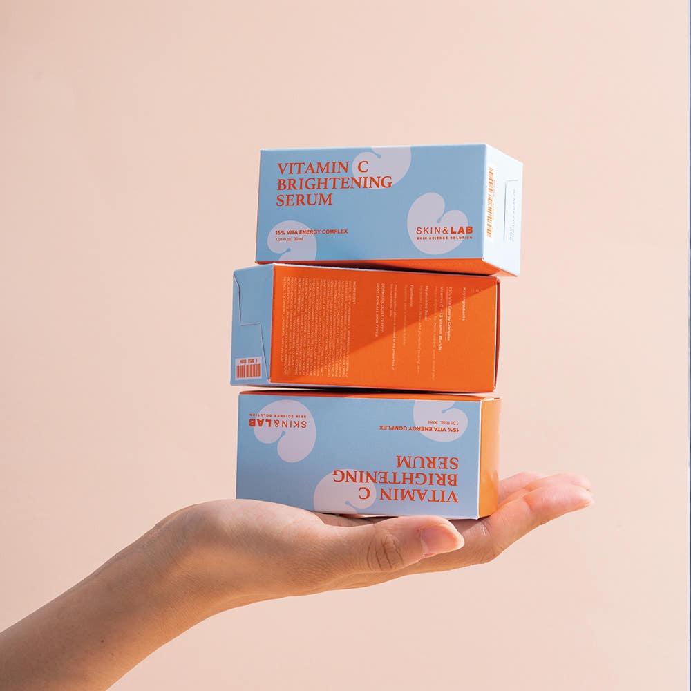 SKIN&LAB Vitamin C Brightening Serum Radiance Hydrating 30ml Facial Serum Daily Skincare
