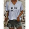 Fashion Women's V-Neck Short Sleeve 3D Casual Color Printing Casual Short Sleeve V-Neck T-Shirt