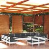VidaXL Solid Pine Wood Garden Lounge Set 13 Pcs with Cushions Patio Furniture Outdoor Furniture Garden Furniture 3097230