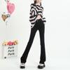Retro Trend Micro-flared Jeans for Women's 2025 Spring and Autumn New High-waisted Elastic Slim-fitting and Thin Pants