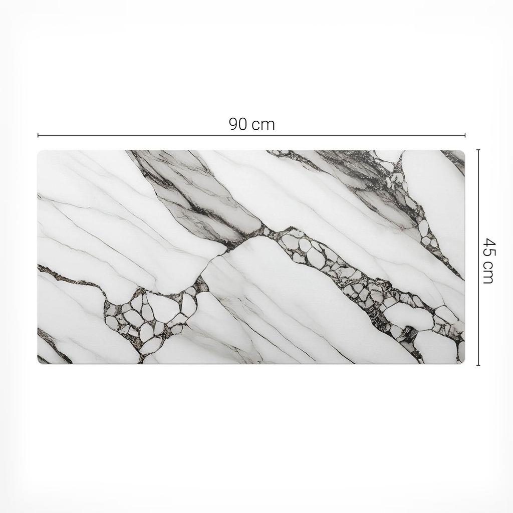 Desk Pad for Graphic Designers and Designers Marble Veins 90x45 Cm