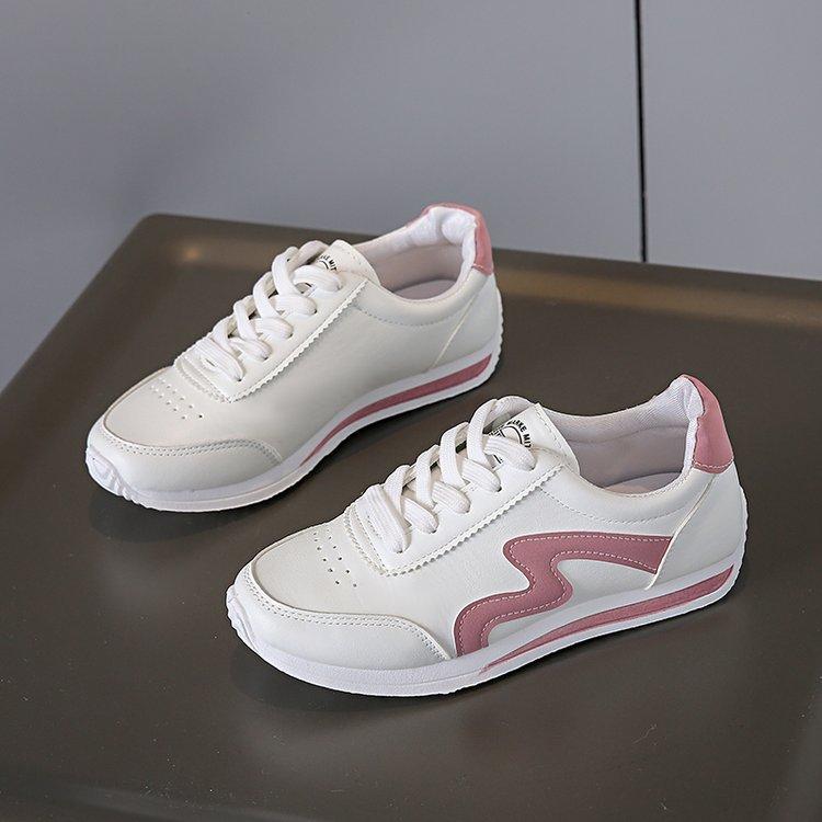Fashion New Color Matching Fashion Casual Shoes Large Size Small White Shoes Female Students Lace-up Running Sneakers Zapatos De Mujer