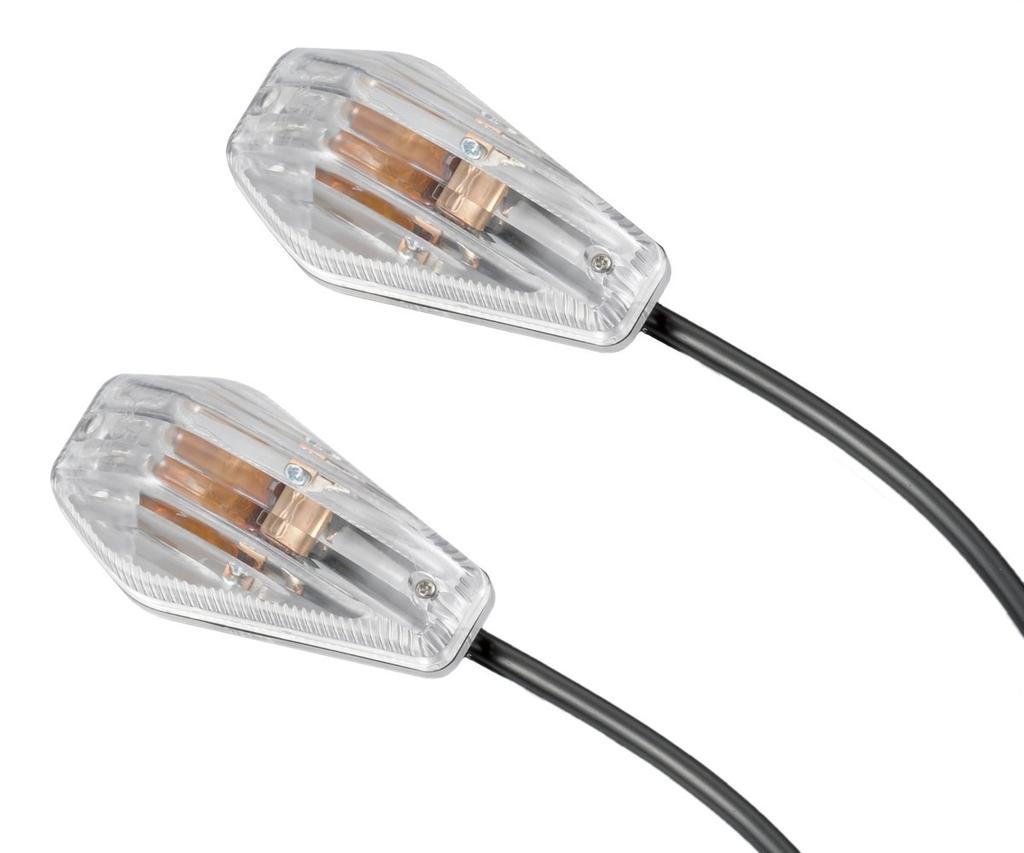 POSH FAITH Motorcycle Supplies Aero Stream Turn Signal 12V15W Clear Lens 090022