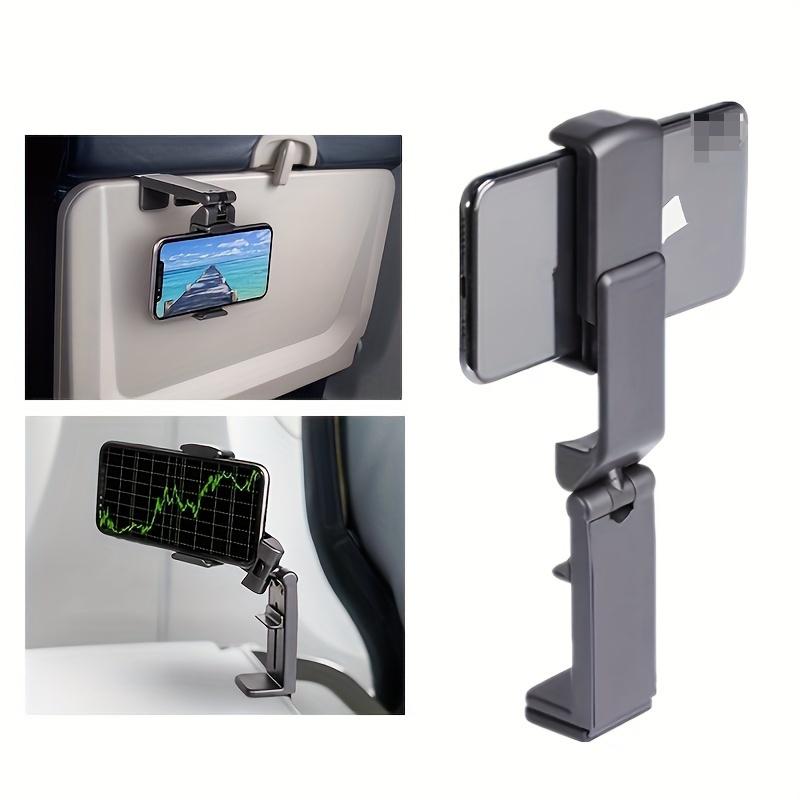 1pc Foldable travel phone stand - suitable for airplane seat stands on trains, flights, and desks - adjustable and rotatable