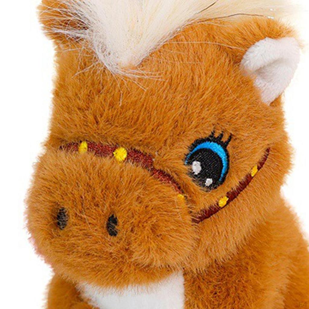 Plush Horse Keychain Keyring Charm Backpack Ornaments Birthday Gift Party Favors Realistic Pendant
