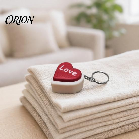 Heart-shaped Fidget 3D Printed LOVE Heart Clicker Keychain, Stress Relief Push Button Compact Vent Keychain Toy, Portable Desk Gadget, Cute