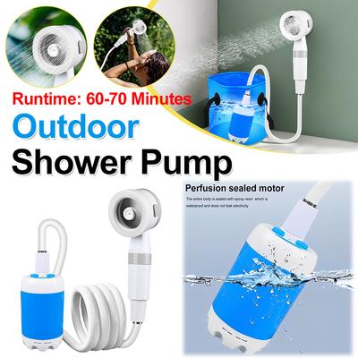 Outdoor Electric Shower Camping Shower Kit Rechargeable Handheld Water Pump Multi-Purpose Shower Pump Outdoor Washing Sprayer