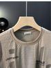 Men's Ultra-Thin Hip Hop Letter Print Short Sleeve T-Shirt, Summer 2024 Korean Style