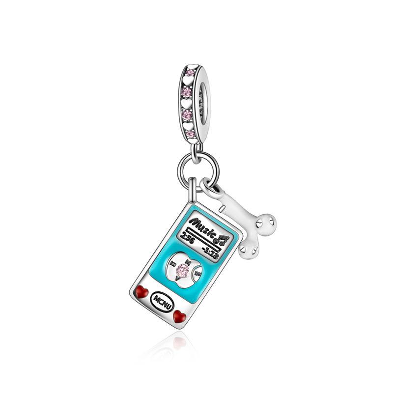Original Charms Beads Copper Music Casual Series Collection Headphones Guitar Charms Decorative Pendant For Woman's Making Jewelry