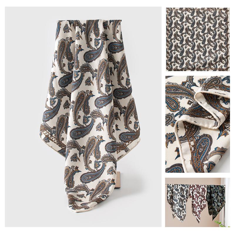 Women's Elegant Double-Sided Silk Wool Scarf - Light Luxury Shawl for Gift or Sun Protection