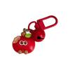Smiling Bitten Apples Keyring With Delicate Bell Noise Vibrant Resin Key Holder For Backpacks Phone Charm