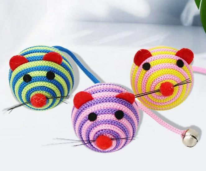 Door-Hanging Elastic Feather Cat Teaser Wand with Bell and Mouse - Self-Entertainment Toy for Cats