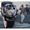 Forsining 165A Forsining Tourbillion Fashion bracelet Clock Multi Function Display Mens Automatic Mechanical Watches christmas