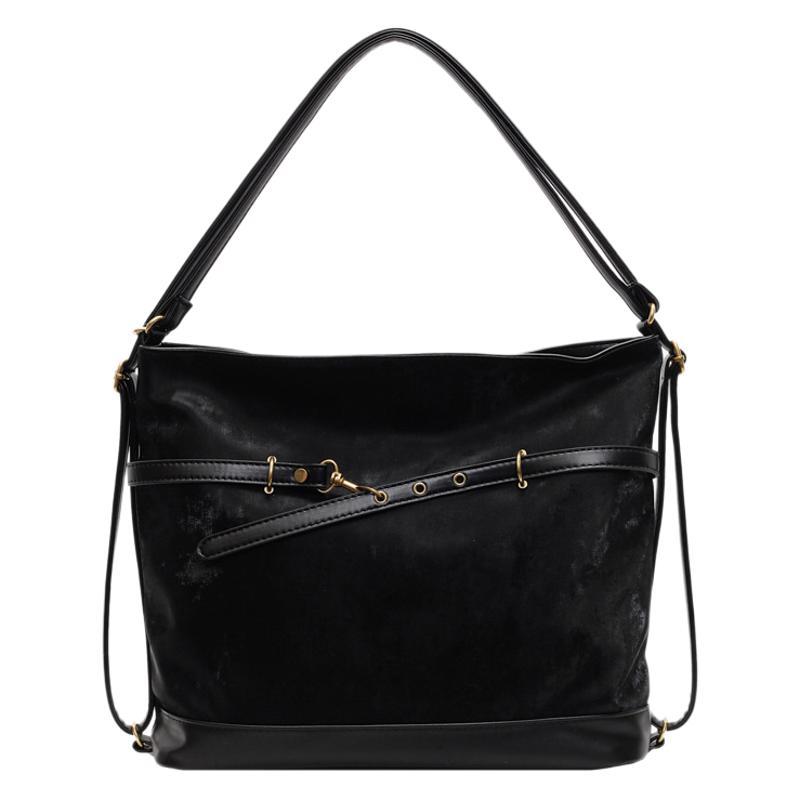 Retro large-capacity bag women's 2025 new fashion high-end tote bag casual and light lazy wind backpack