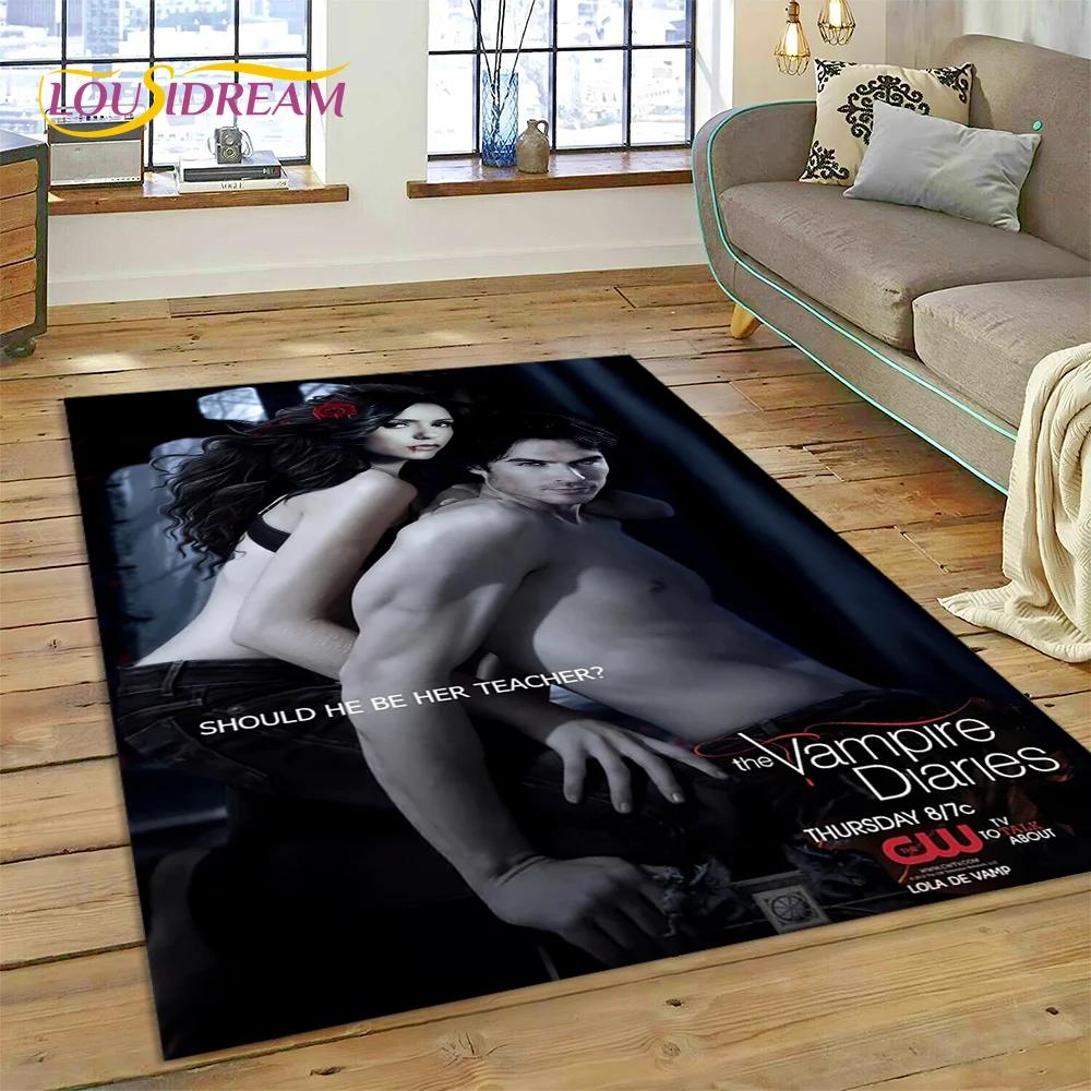 3D Latest The Vampire Diaries Damon Salvatore Rug Carpet for Living Room Bedroom Home Decor,Non-slip Decoration for Sofa Doormat