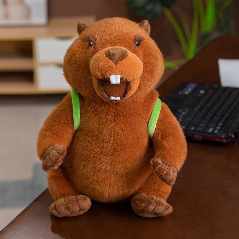 Kawaii Lebensecht Murmeltier Rucksack Plüschtier Schlüssel Tasche Anhänger Simulation Murmeltier Plüschtier Stofftier Kind Geburtstag Kreatives Geschenk see choice option