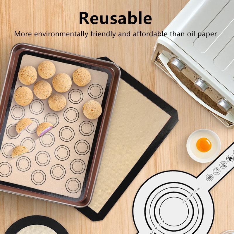 1Pc 42X29.5Cm Silicone Baking Mat For Oven With 30 Circles Non Stick Heat Resistant Bakeware Sheets For Baking Cookie Macaron
