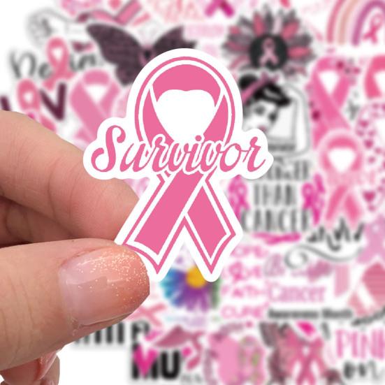 50 ks samolepky Breast Disease Awareness Růžová samolepka Love Believe Fight Samolepicí samolepka pro domácí dekoraci